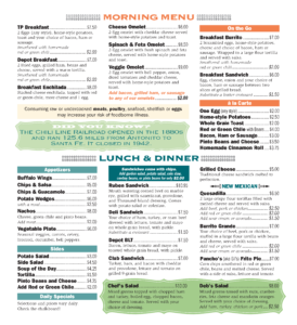 Menu page 1